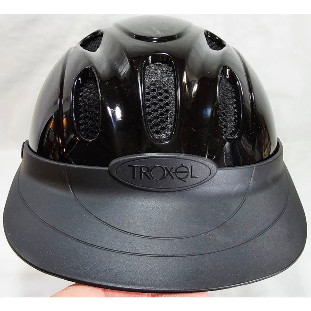 Troxel Spirit Black Equestrian Riding Helmet #04-046S GPS Adjustable Dial Sz Sm